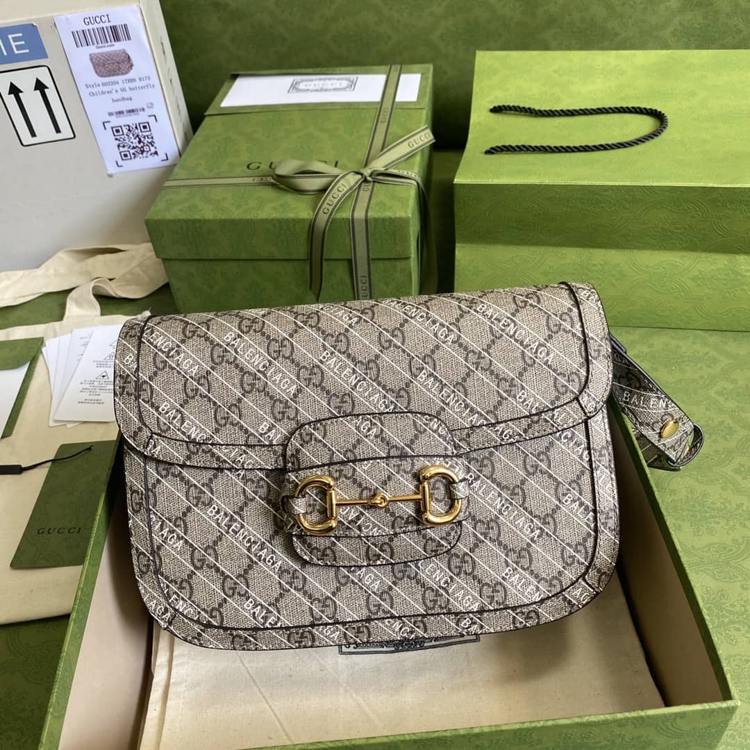 Best Replica Gucci 1955 Horsebit Supreme Shoulder Bag Replica 602204 - Colareps