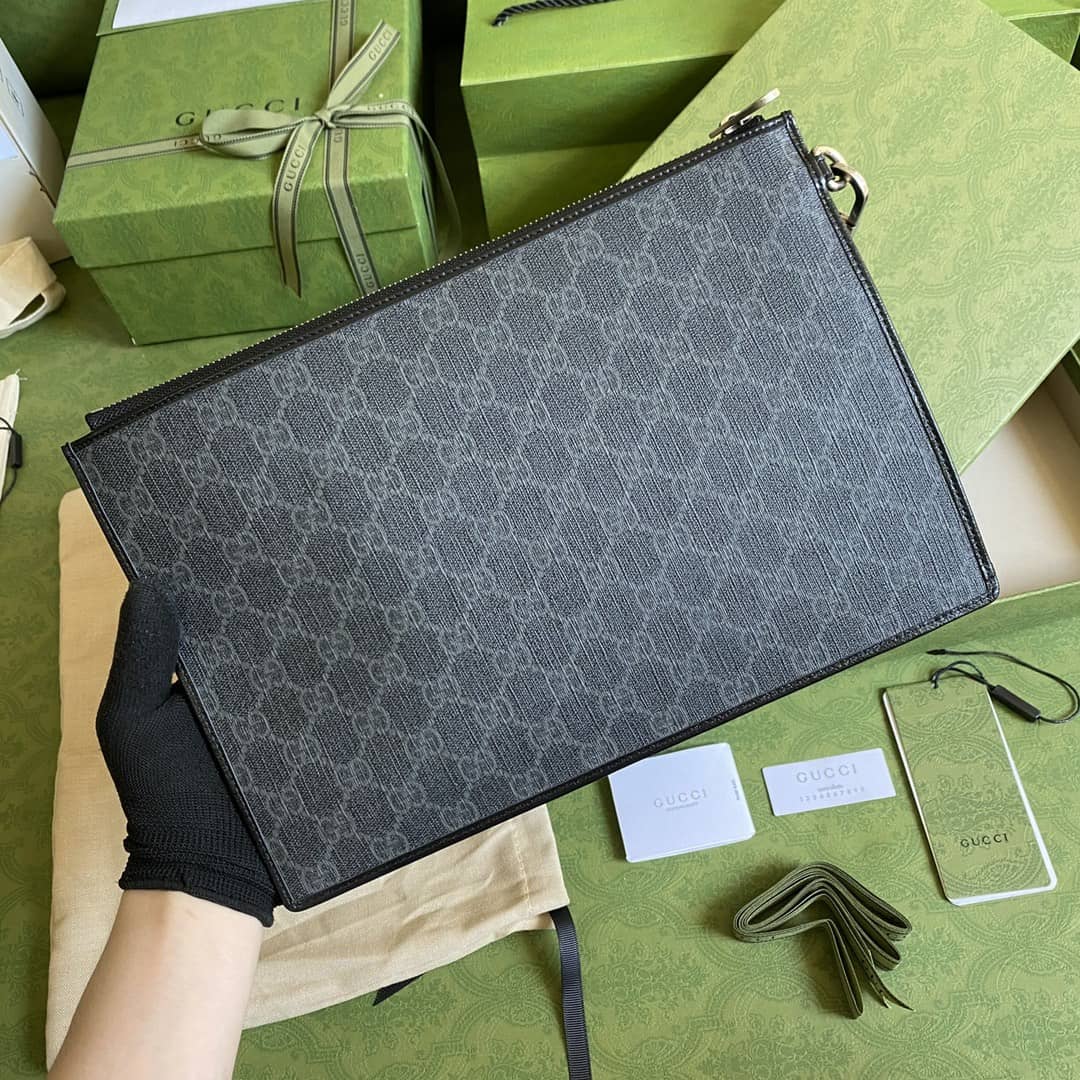 Best Replica Gucci GG Supreme Pouch Replica 672953 - Colareps