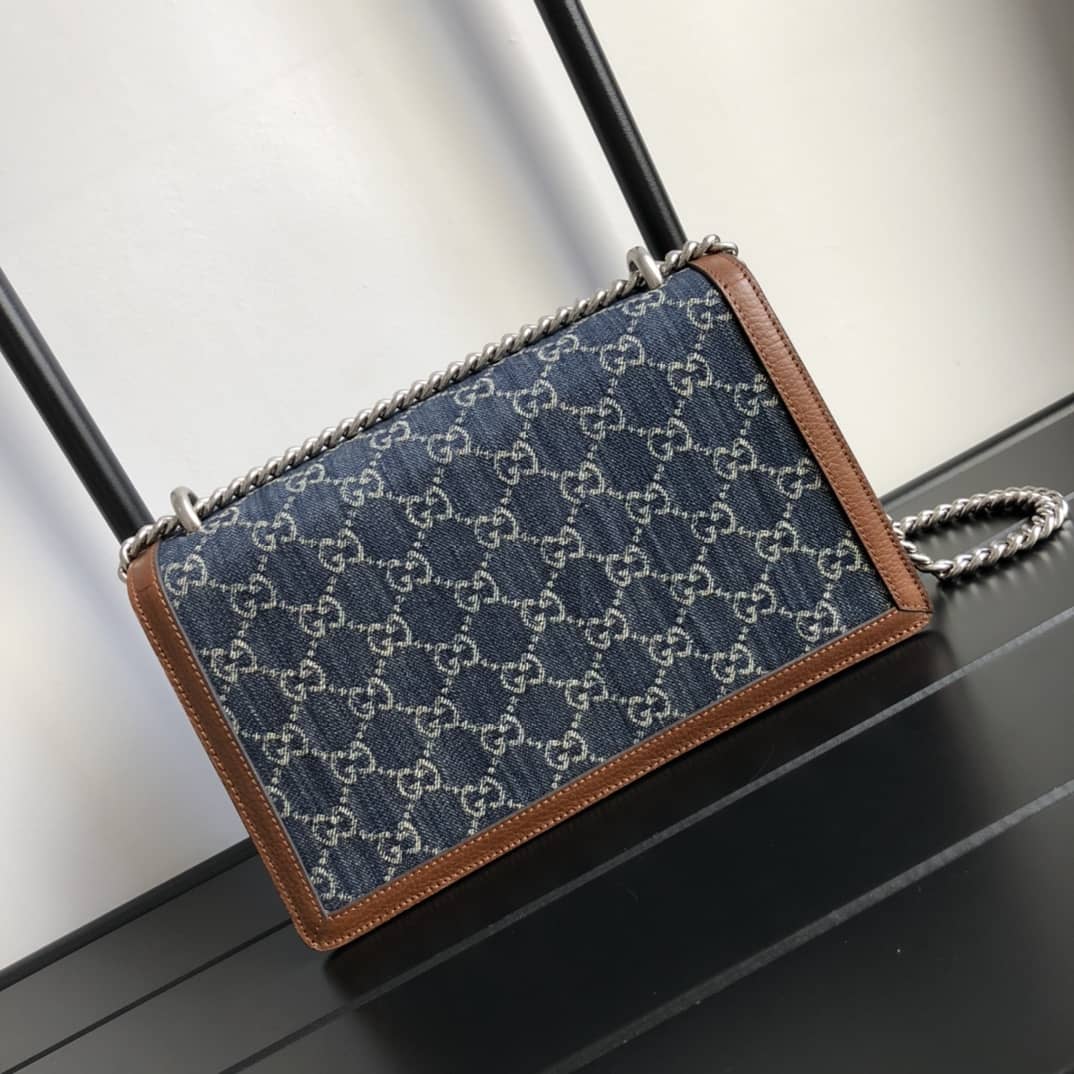 Best Replica Gucci GG Supreme Dionysus Chain Shoulder Bag Replica Blue 400249 - Colareps