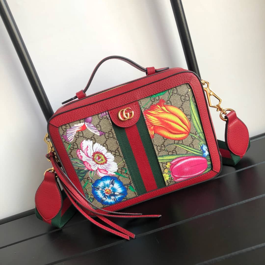 Best Replica Gucci Ophidia Small GG Shoulder Bag Replica Red 550622 - Colareps