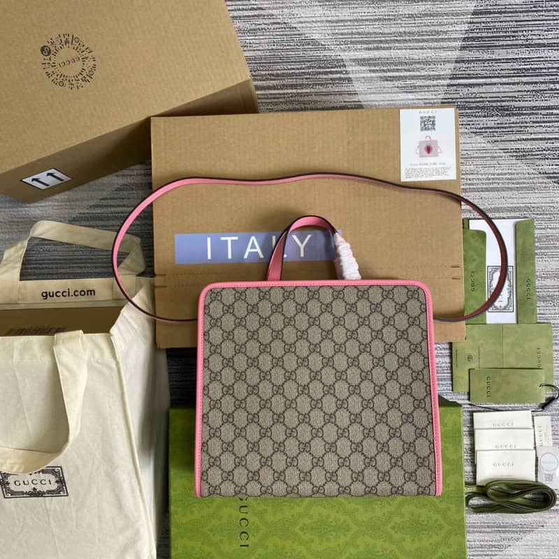 Best Replica Gucci GG Medium Ophidia Tote Replica Pink 612992 - Colareps