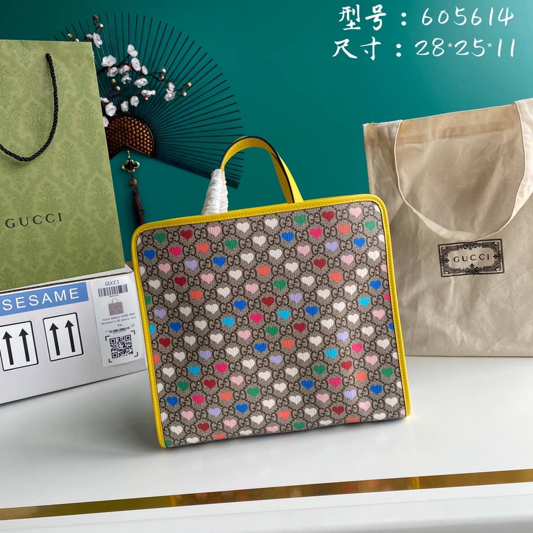 Best Replica Gucci GG Printed Multicolor Kids Girl Tote Replica 605614 - Colareps