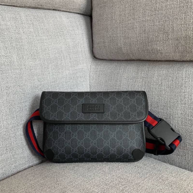 Best Replica Gucci GG Psychedelic Belt Bag Replica Black 598113 - Colareps