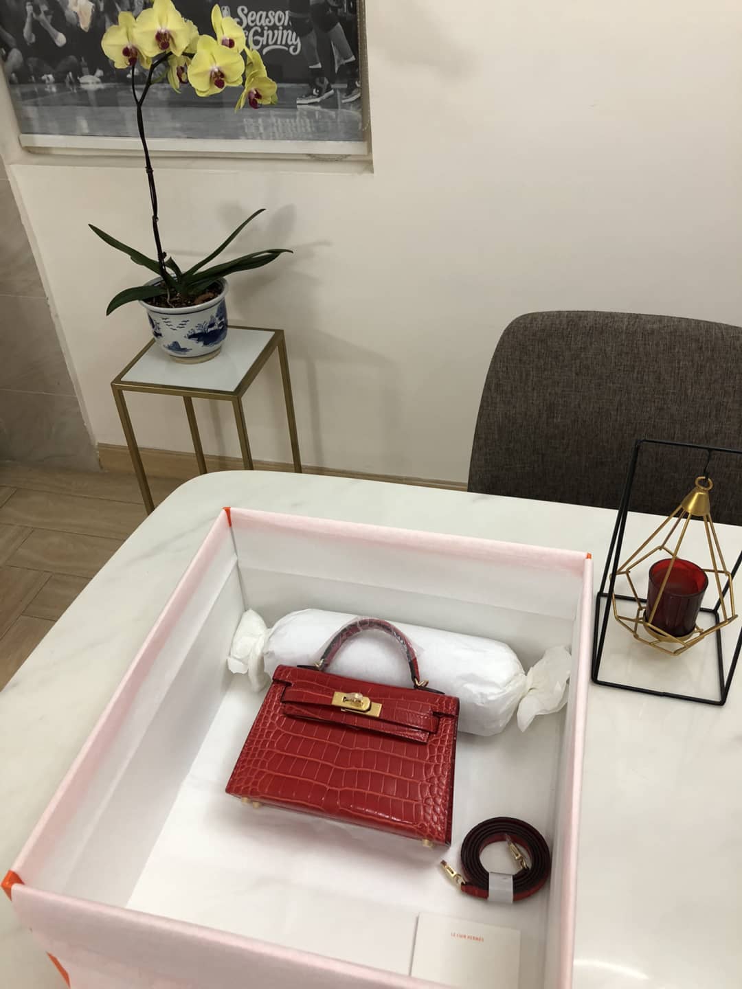Best Replica Hermes Kelly Dupe Mini 19CM Crocodile Shiny Replica Bag - Colareps