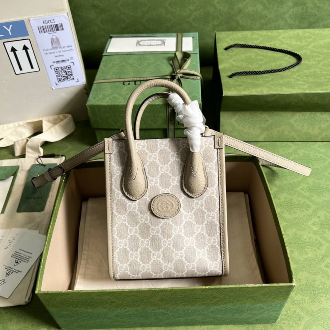 Best Replica Gucci Mini Tote With Interlocking 671623 Replica Bag - Colareps
