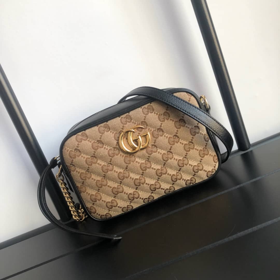 Best Replica Gucci GG Marmont Matelassé Mini Bag Replica Brown 448065 - Colareps