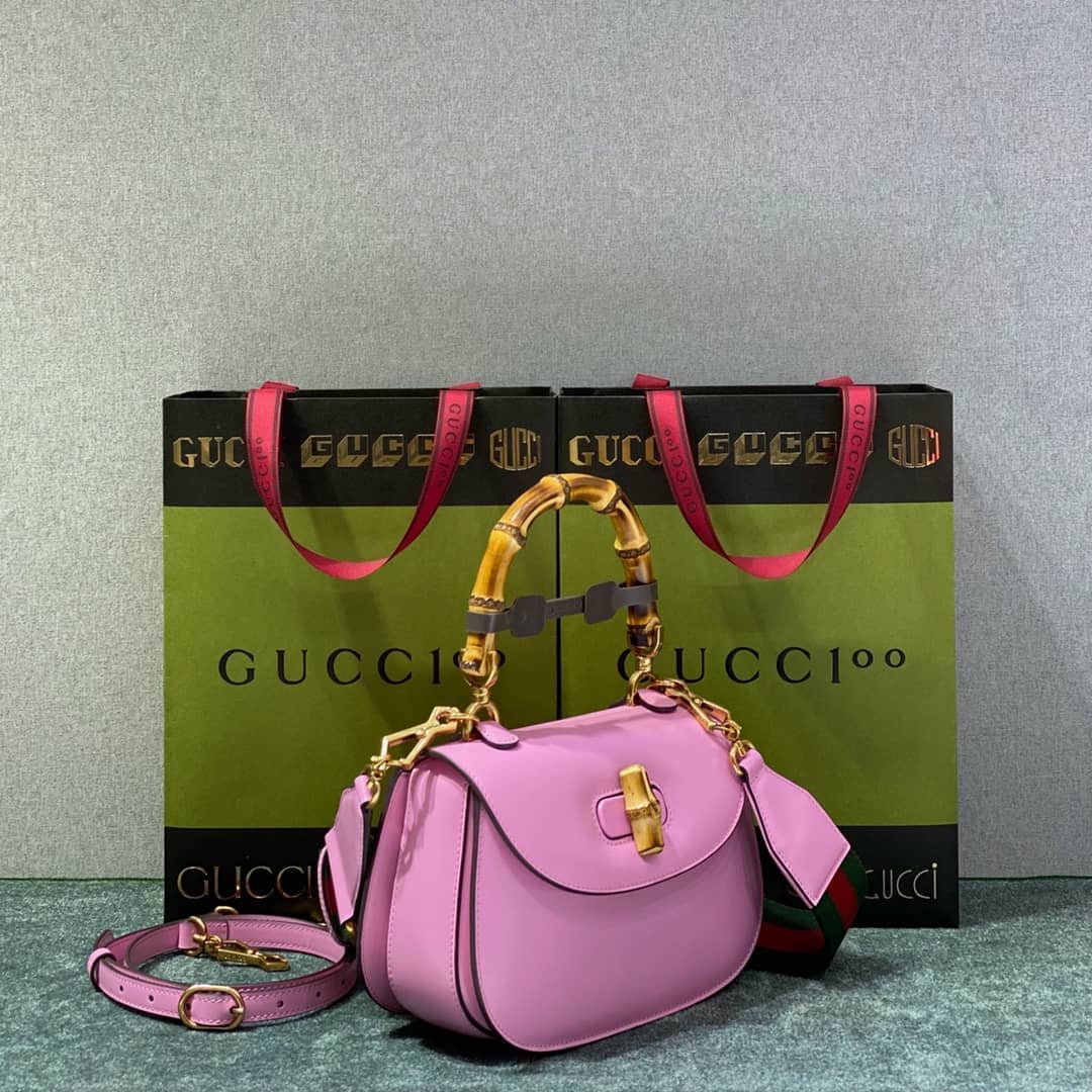 Best Replica Gucci Bamboo 1947 Small Top Handle Bag 675797 Pink 675797 Replica - Colareps