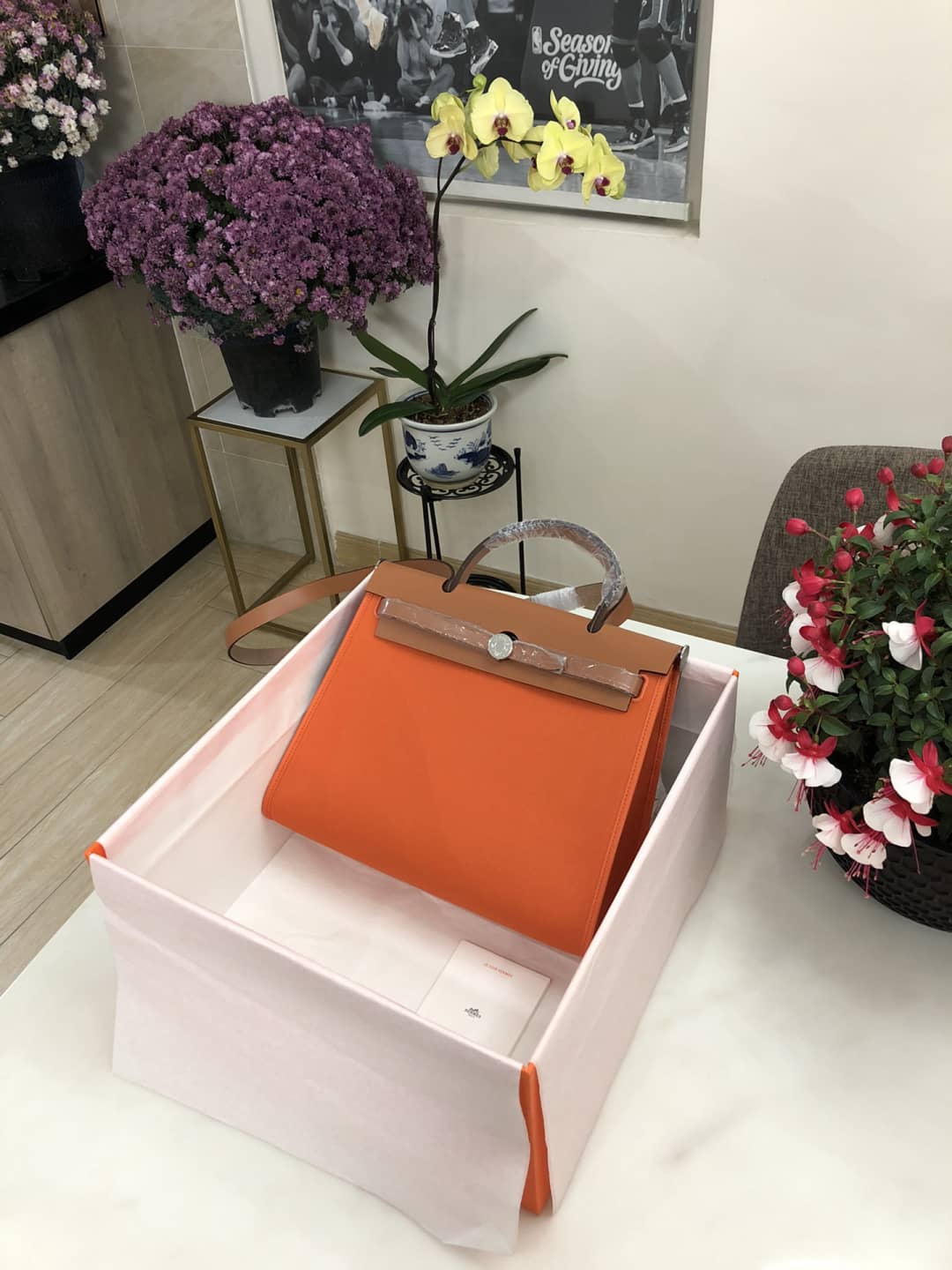 Best Replica Hermes Bag Replica 31 Canvas Leather HerBag - Colareps