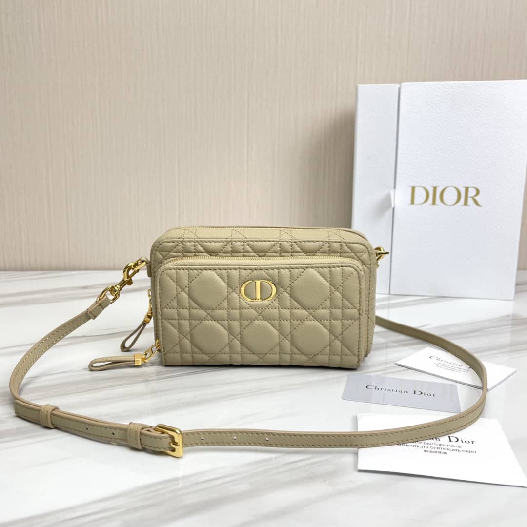 Best Replica Christian Dior Caro Double Calfskin Pouch - Colareps