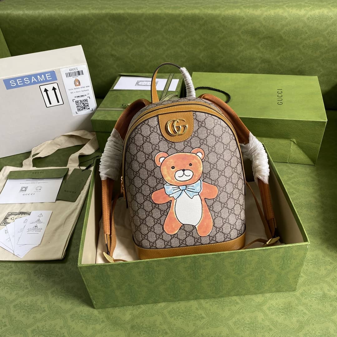 Best Replica Gucci Kai X Gucci Teddy Bear Print Backpack Replica 647816 - Colareps
