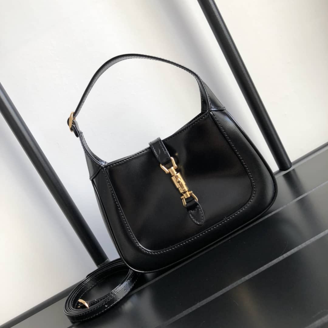 Best Replica Gucci Jackie 1961 Mini Shoulder Bag Replica Black 637092 - Colareps