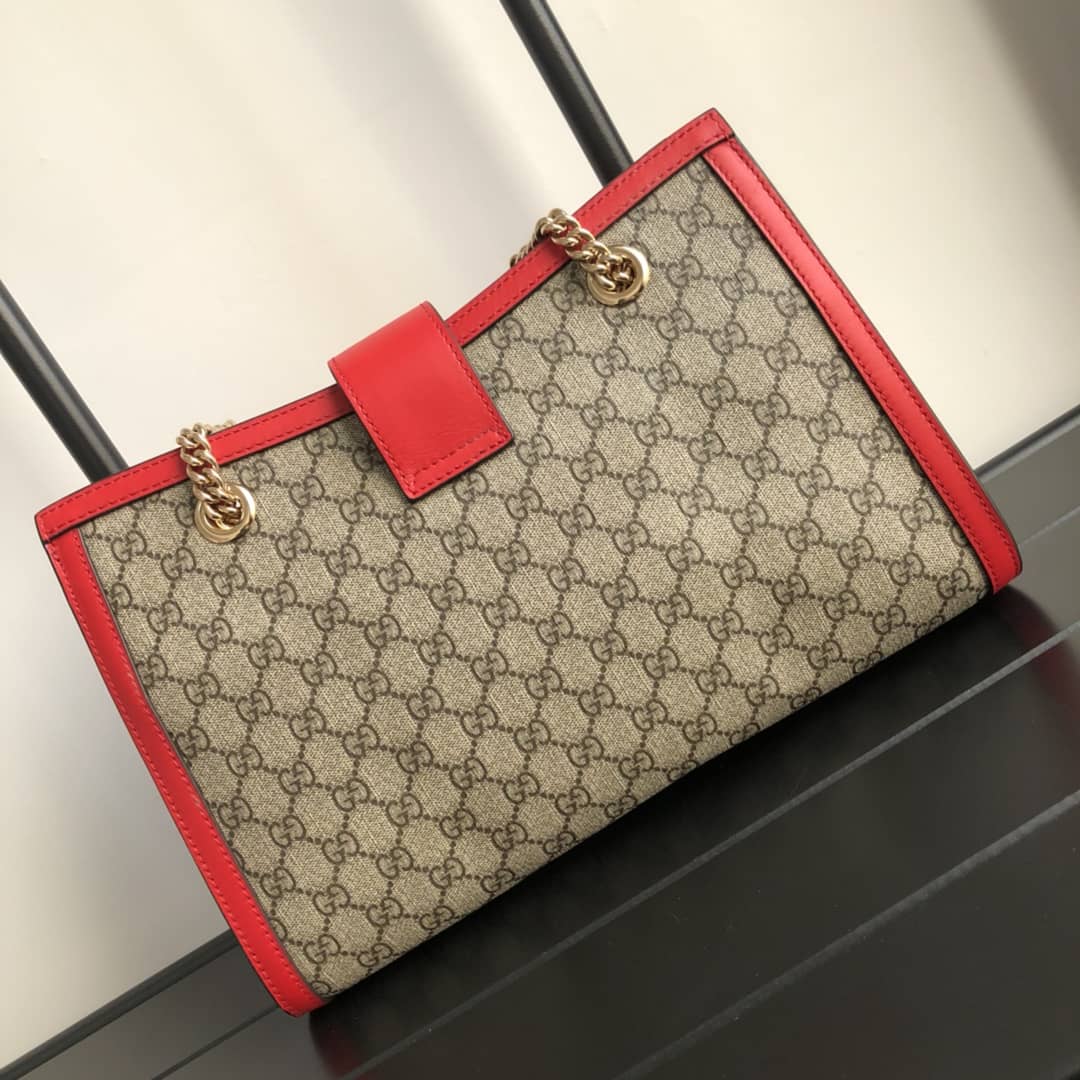 Best Replica Gucci Padlock Medium GG Supreme Shoulder Bag Replica Brown Red 479197 - Colareps