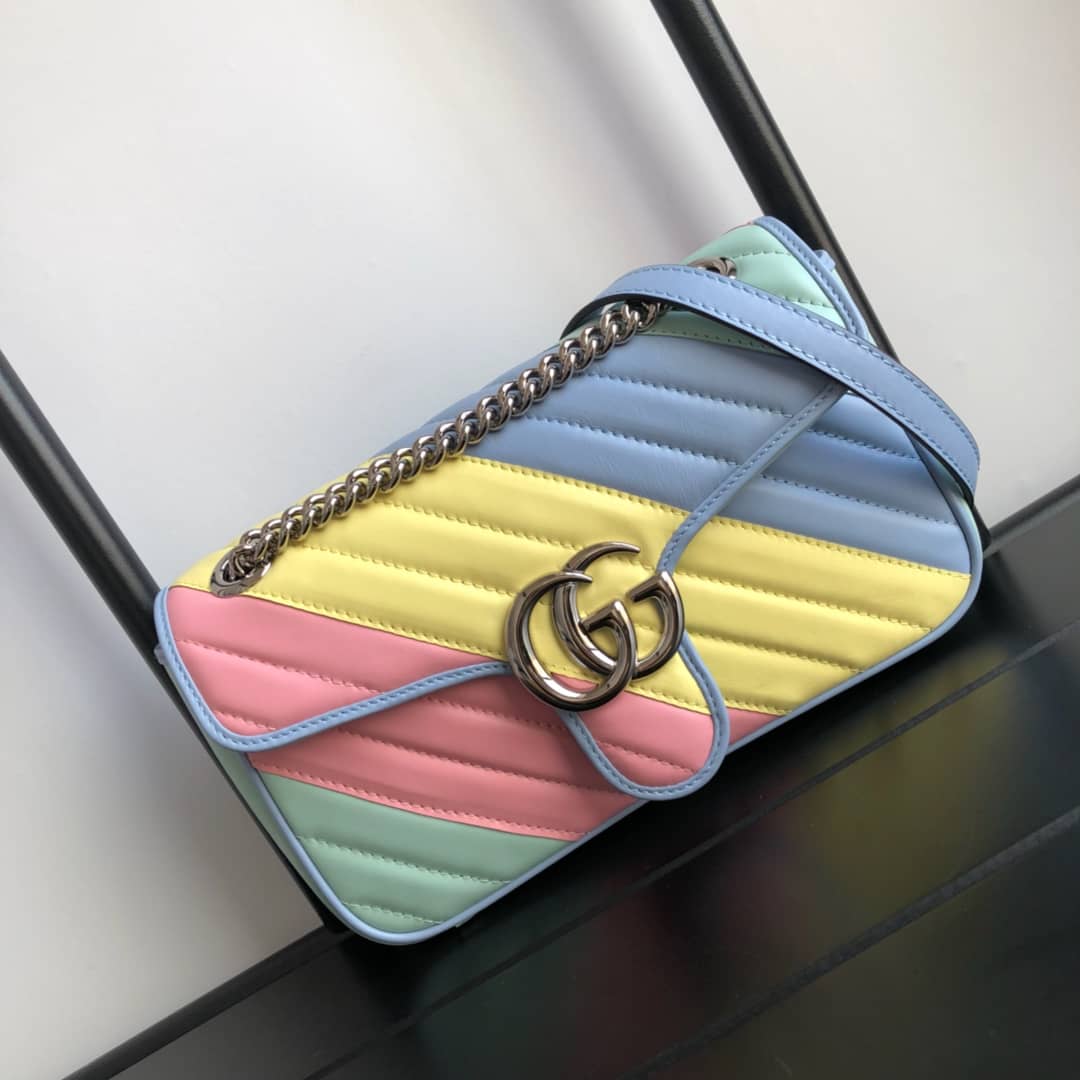 Best Replica Gucci GG Marmont Matelasse Shoulder Bag Replica Colorful 443497 - Colareps