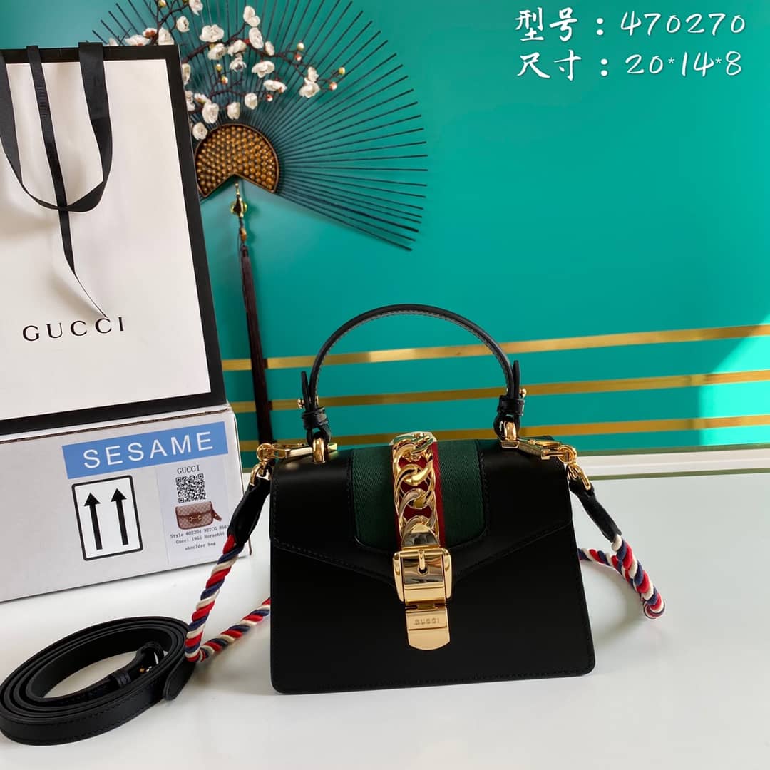 Best Replica Gucci Womens Sylvie Leather Mini Bag Replica 470270 - Colareps