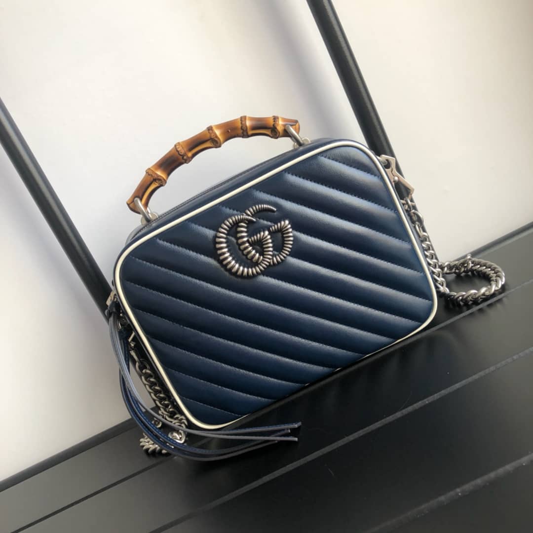 Best Replica Gucci Bamboo Handle Marmont Shoulder Bag Replica 602270 - Colareps