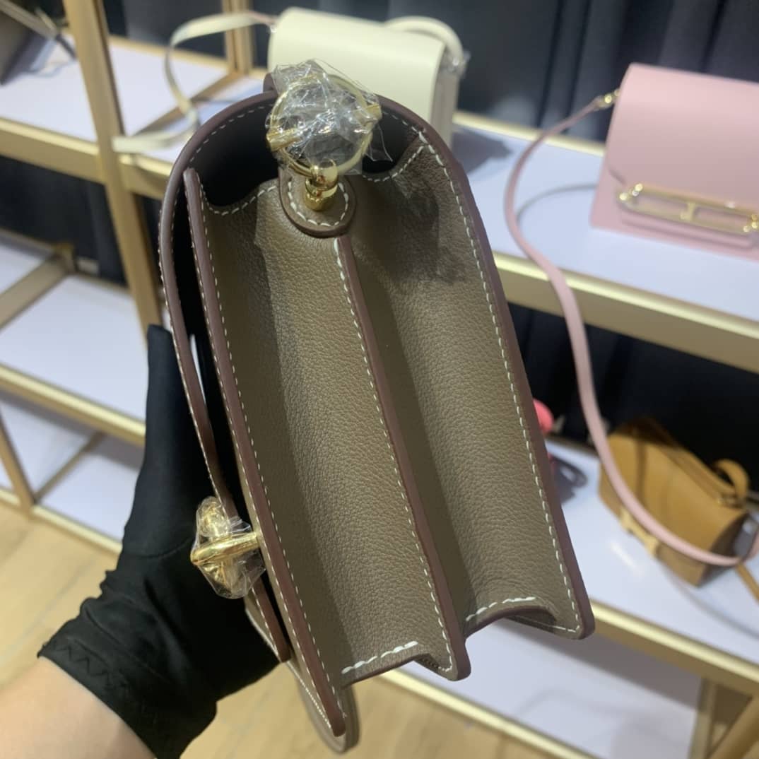 Best Replica Hermes Roulis Mini Sac Evercolor Calfskin Leather Crossbody Bag - Colareps