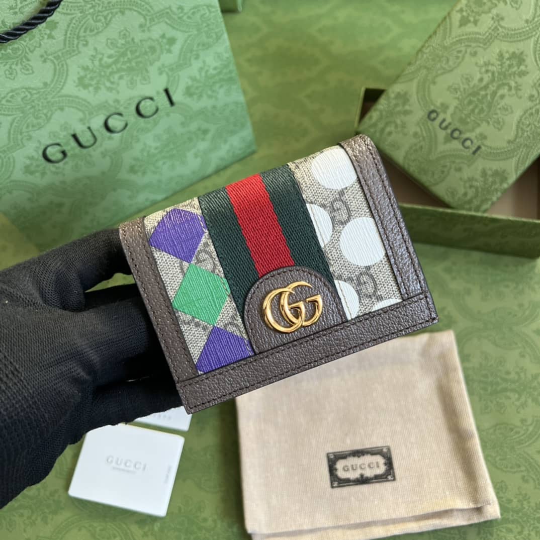 Best Replica Gucci Ophidia GG Card Case Wallet Replica 523155 - Colareps