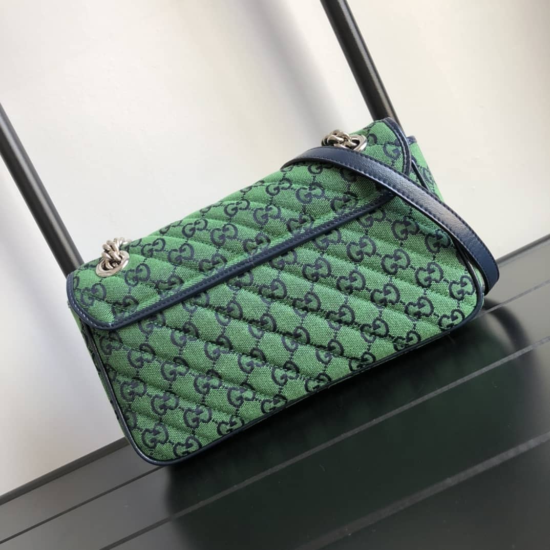 Best Replica Gucci GG Marmont Matelasse Shoulder Bag Replica Green 443497 - Colareps