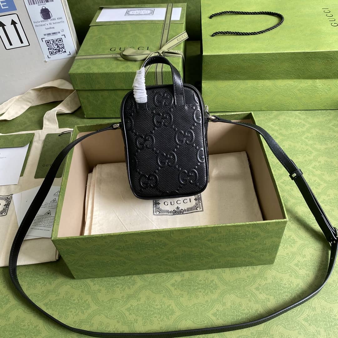 Best Replica Gucci GG Embossed Mini Bag Replica 658553 - Colareps