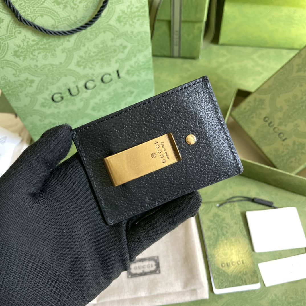 Best Replica Gucci GG Marmont Leather Money Clip Replica 436022 - Colareps