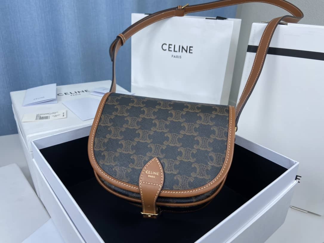 Best Replica Celine Bag Dupe Triomphe Canvas Medium Folco Replica Bag - Colareps