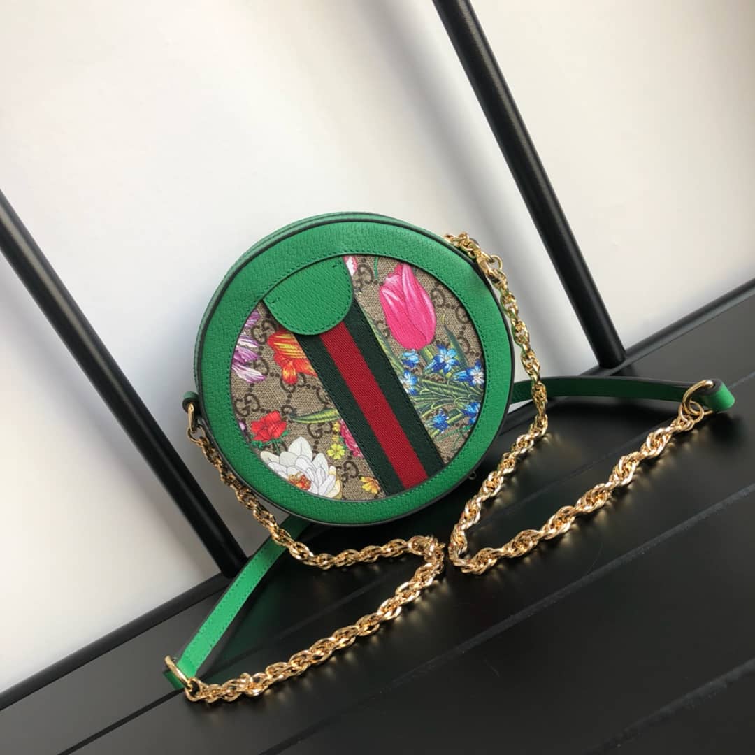 Best Replica Gucci Ophidia GG Flora Mini Replica Backpack Green 598661 - Colareps