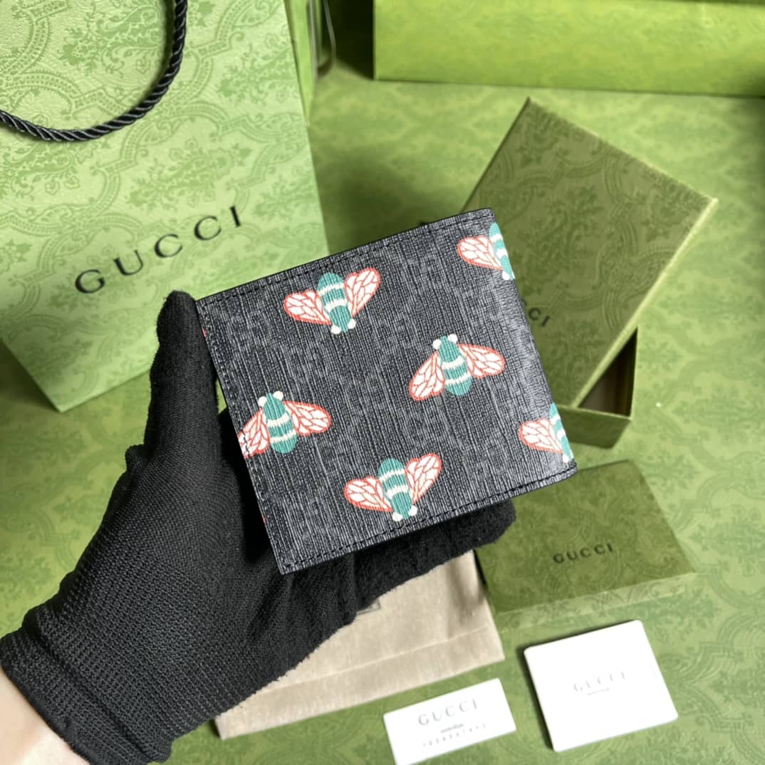 Best Replica Gucci Kingsnake Print GG Supreme Wallet Replica 451268 - Colareps