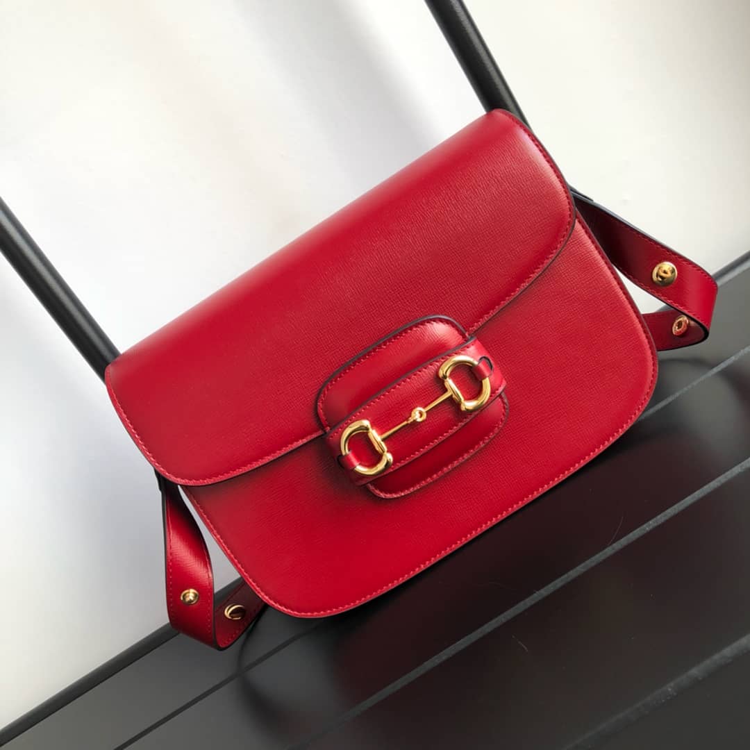 Best Replica Gucci Horsebit 1955 Shoulder Bag Replica Red 602204 - Colareps