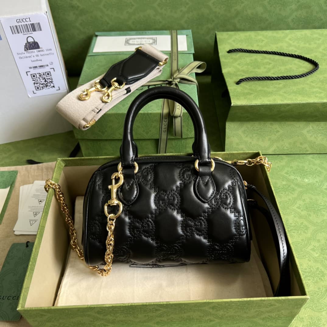Best Replica Gucci GG Matelassé Leather Top Handle Shoulder Bag 702251 Replica - Colareps
