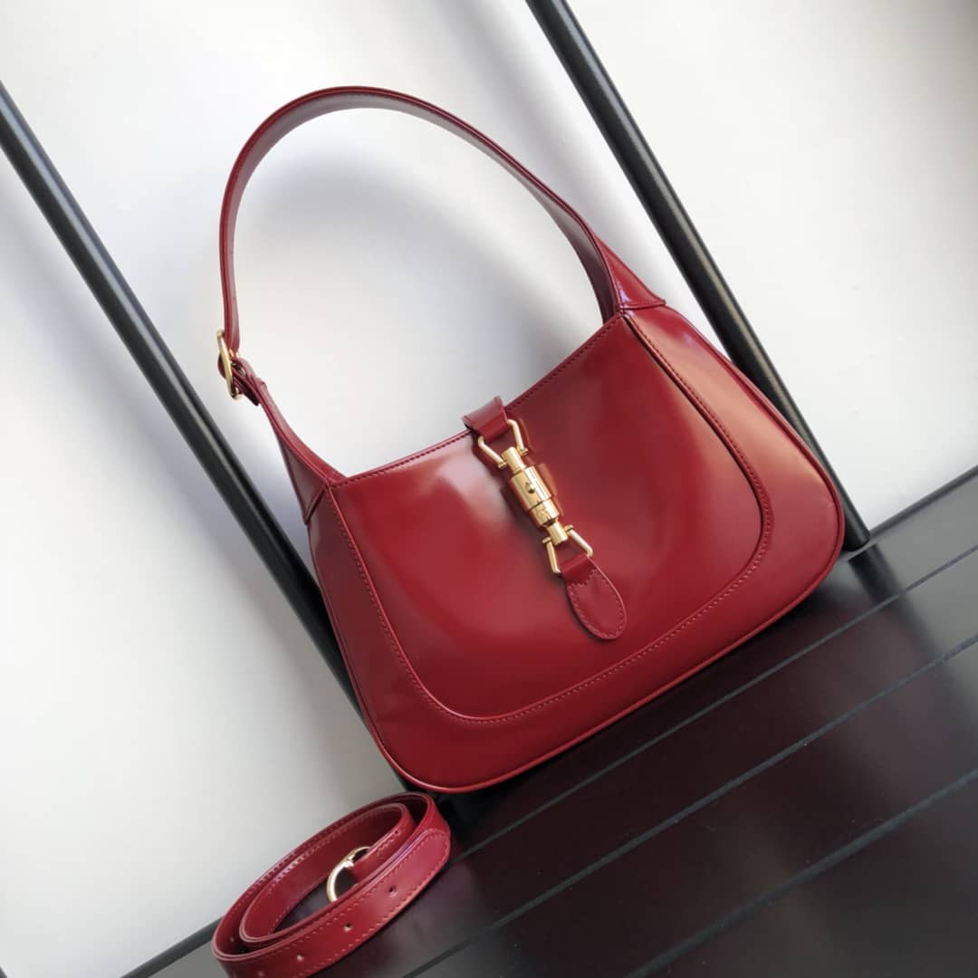 Best Replica Gucci GG Jackie 1961 Small Hobo Shoulder Bag Replica Red 636709 - Colareps