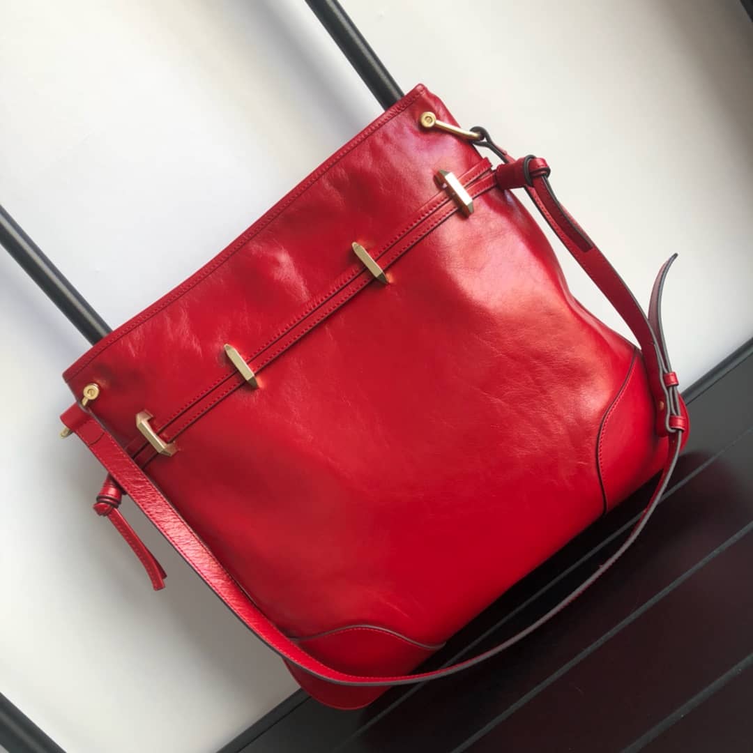 Best Replica Gucci 1955 Horsebit Messenger Bag Replica Red 602089 - Colareps