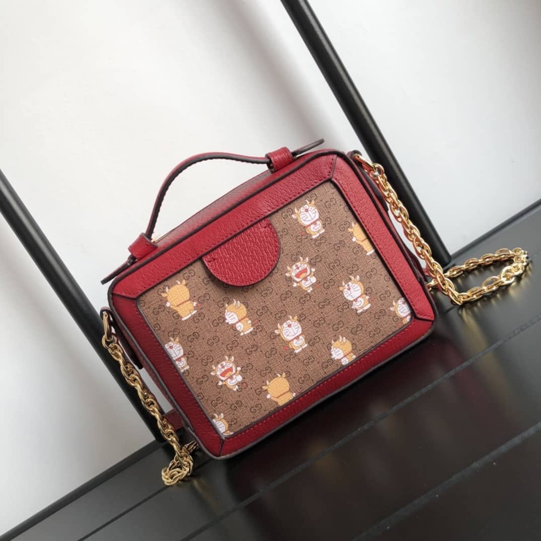 Best Replica Gucci Doraemon GG Supreme Collaboration Camera Bag Replica 655596 - Colareps