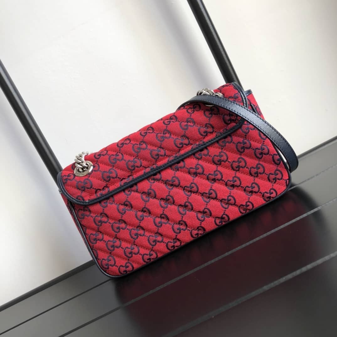 Best Replica Gucci GG Marmont Matelasse Shoulder Bag Replica Red 443497 - Colareps