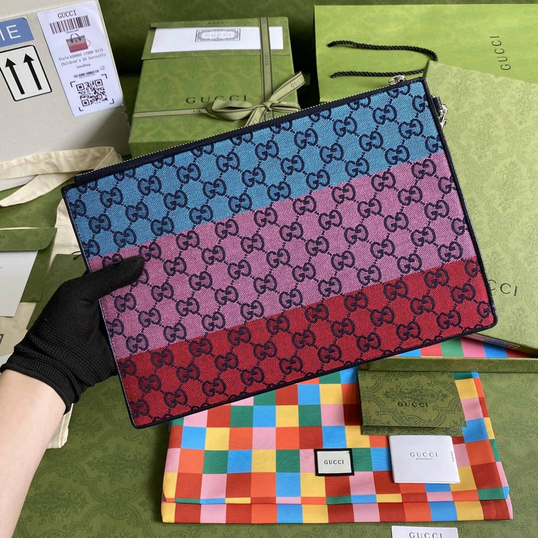 Best Replica Gucci Purse Dupes Multicolor Canvas GG Pouch657581 - Colareps