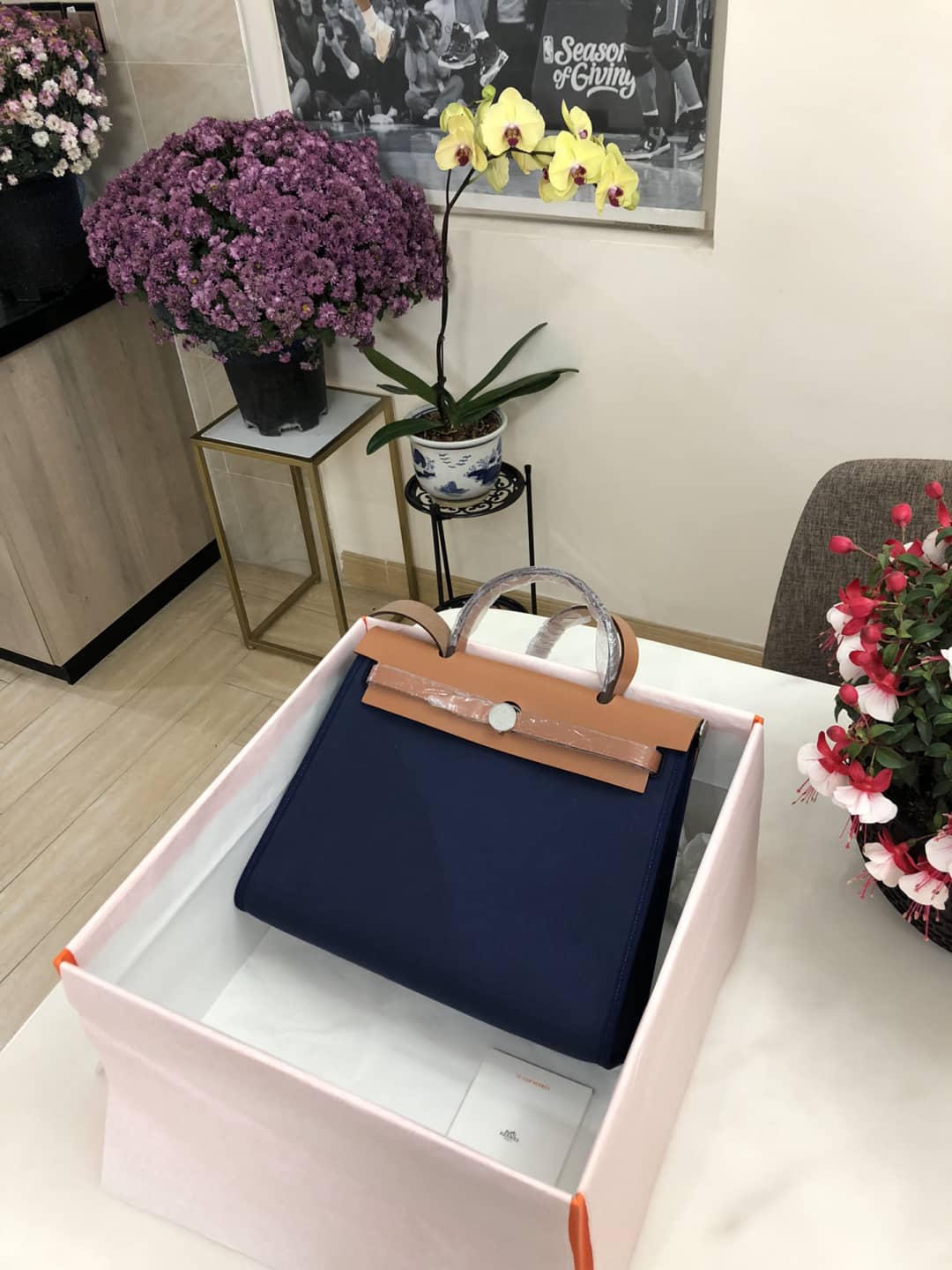 Best Replica Hermes Bag Replica 31 Canvas Leather HerBag - Colareps