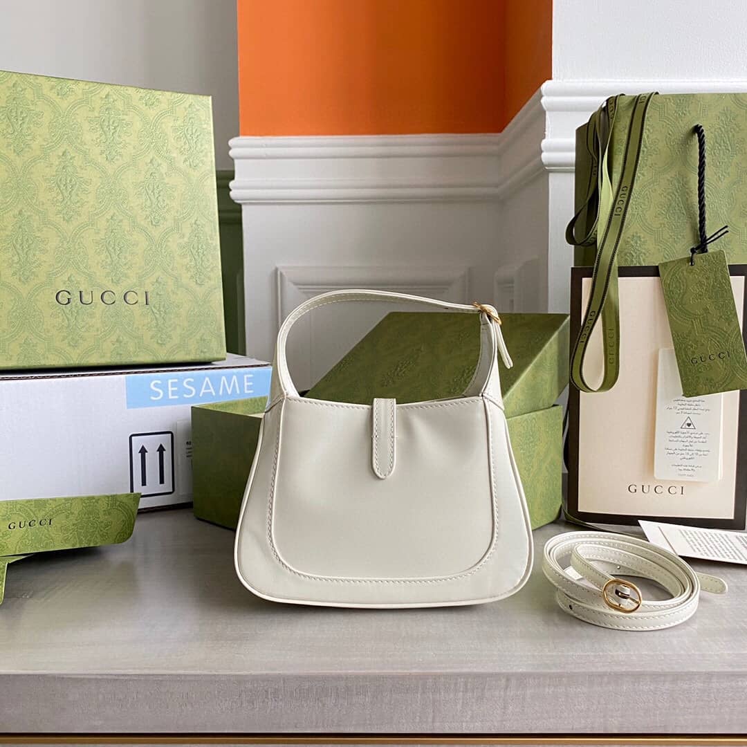 Best Replica Gucci Jackie 1961 Mini Shoulder Bag Replica White 637091 - Colareps