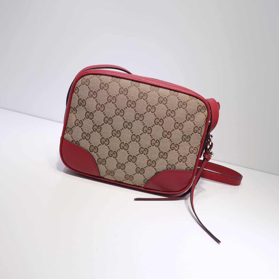 Best Replica Gucci GG Canvas Messenger Bag Replica Red 449172 - Colareps