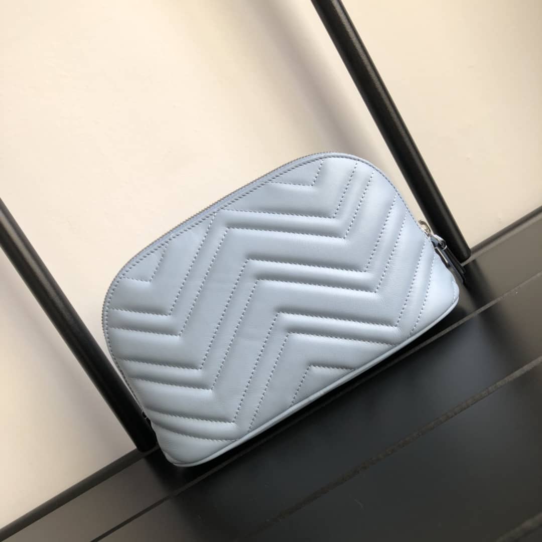 Best Replica Gucci GG Marmont Quilted Vanity Bag Replica Blue 625690 - Colareps