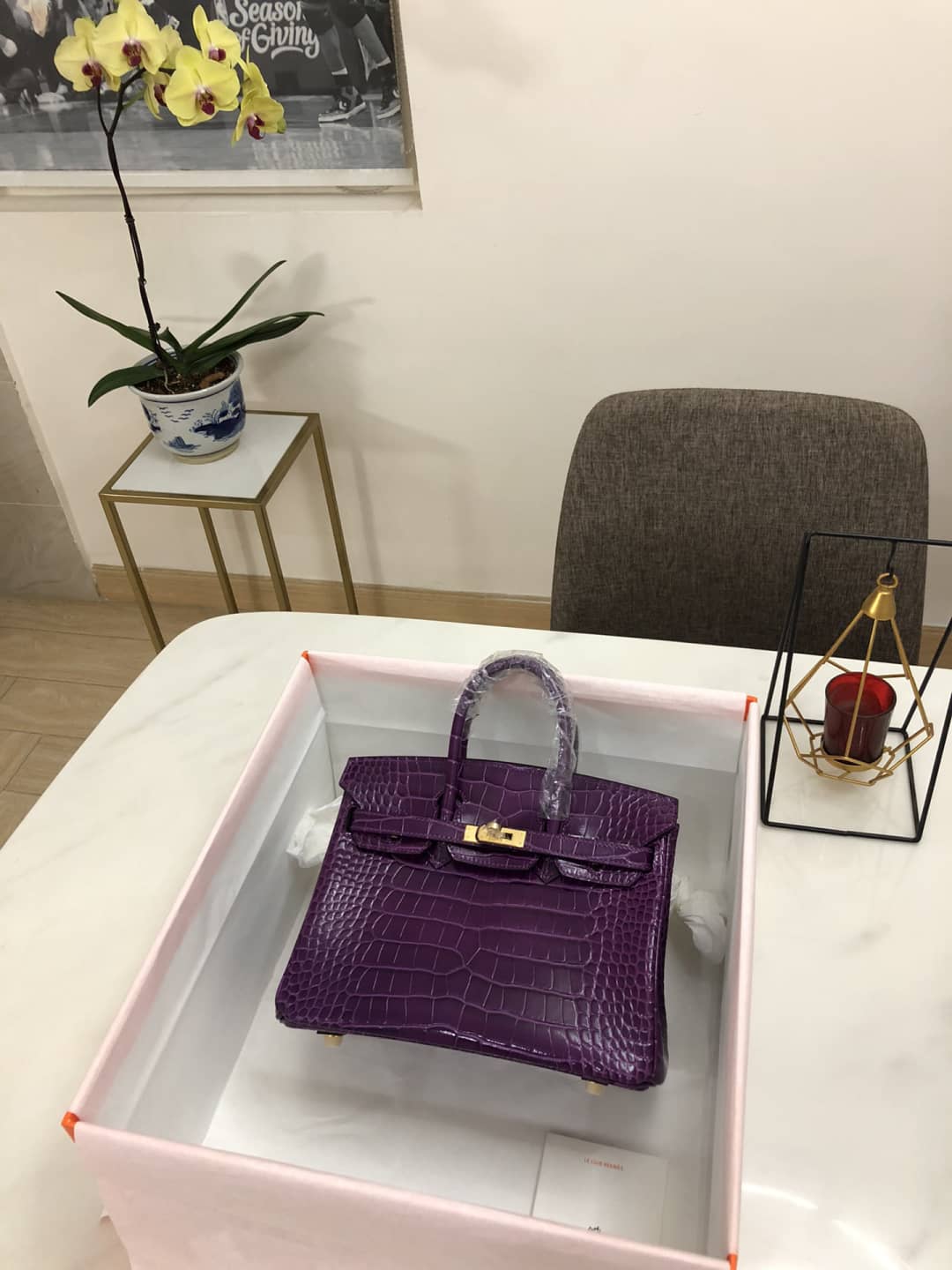 Best Replica Hermes Birkin 25CM Crocodile Shiny Replica Bag - Colareps