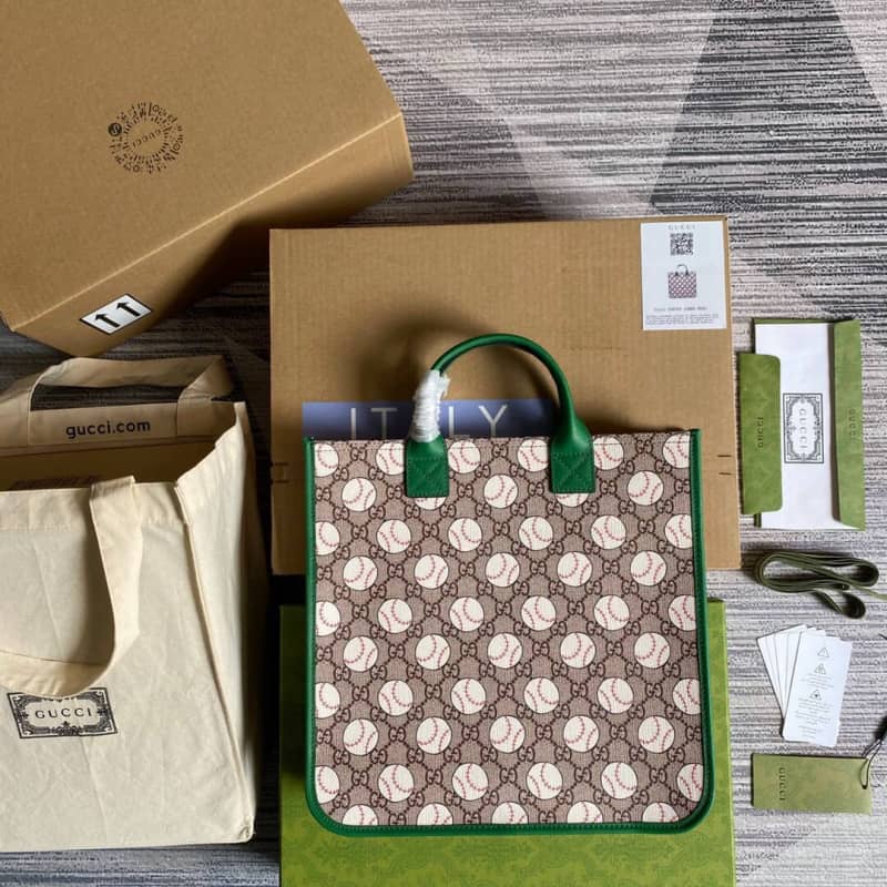 Best Replica Gucci GG Multicolor Kids Girl Tote Replica Brown 550763 - Colareps