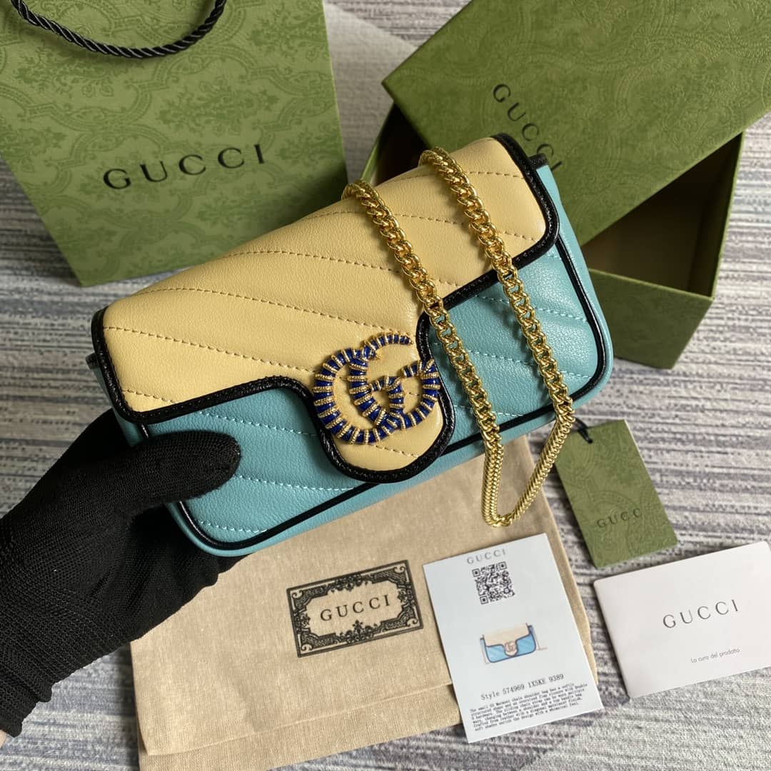 Best Replica Gucci Marmont GG Mini Chain Shoulder Bag Replica 574969 - Colareps