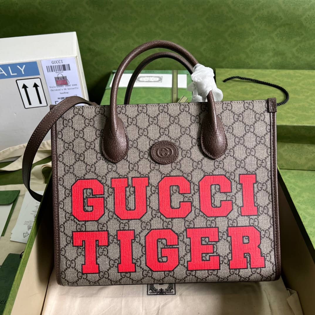 Best Replica Gucci GG Supreme Tiger Tote 659983 Replica - Colareps