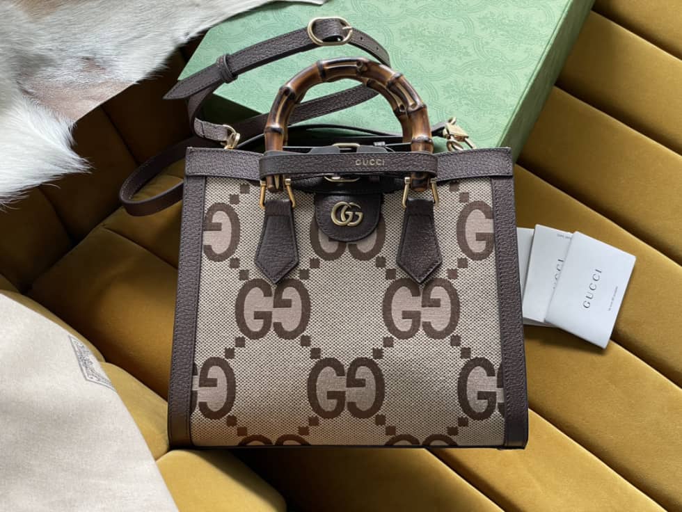 Best Replica Gucci Diana Jumbo GG Small Brown 660195 Replica Tote Bag - Colareps