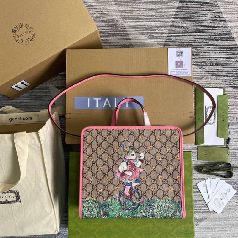 Best Replica Gucci Supreme Canvas Children Yuko Higuchi Tote Replica Pink 630542 - Colareps