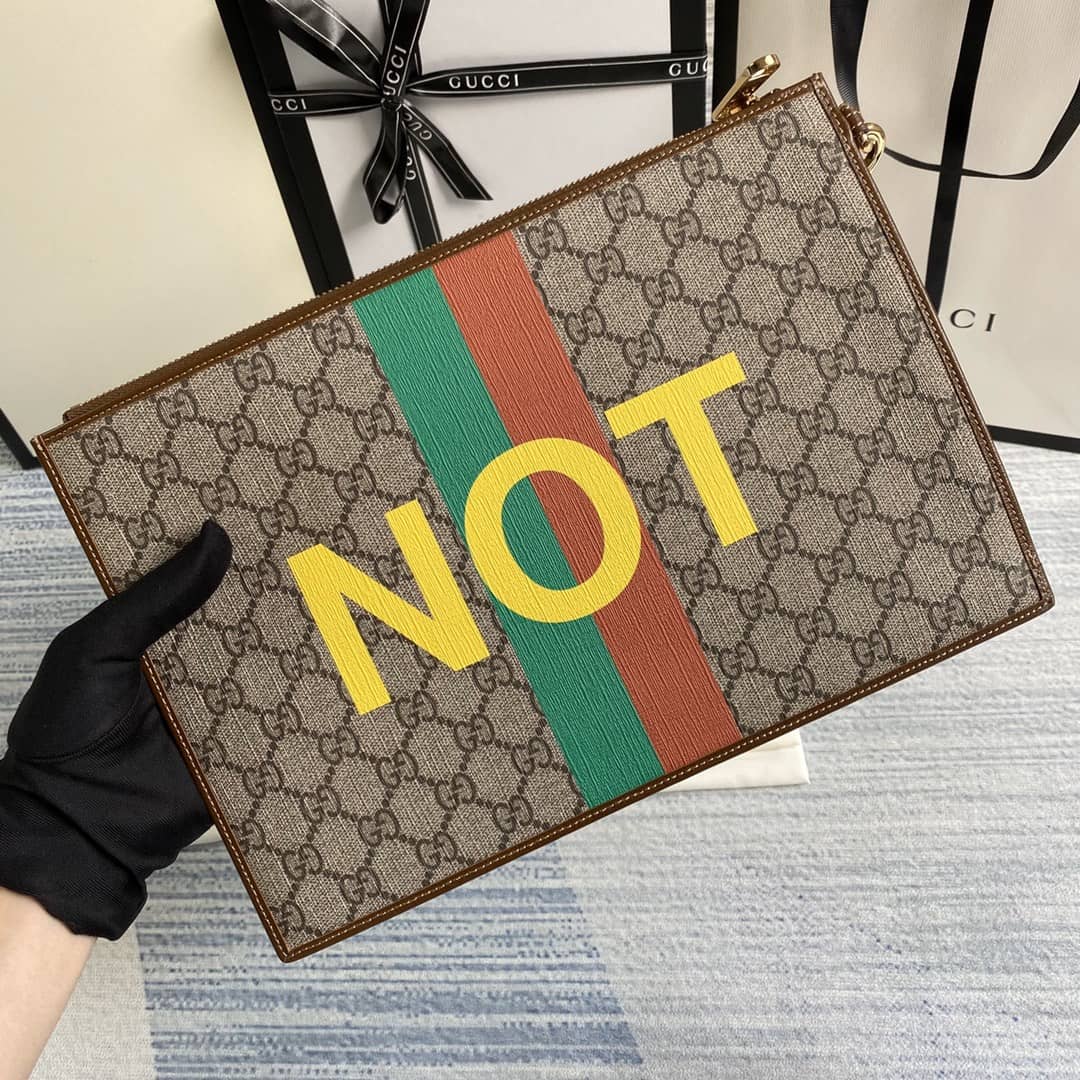 Best Replica Gucci GG Supreme With Print Clutch Replica 636171 - Colareps