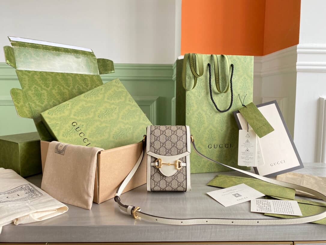 Best Replica Gucci Horsebit 1955 Mini Bag Brown White 625615 Replica - Colareps