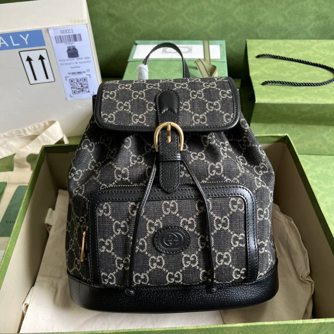 Best Replica Gucci Backpack With Interlocking G Black 674147 Replica - Colareps