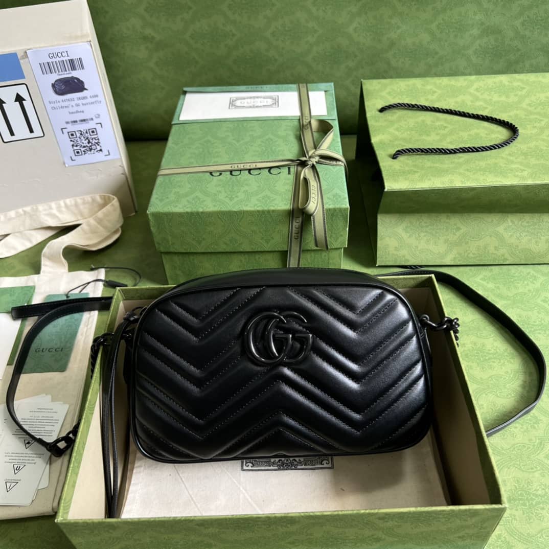 Best Replica Gucci Crossbody Dupe GG Marmont Small Matelasse Leather 447632 - Colareps