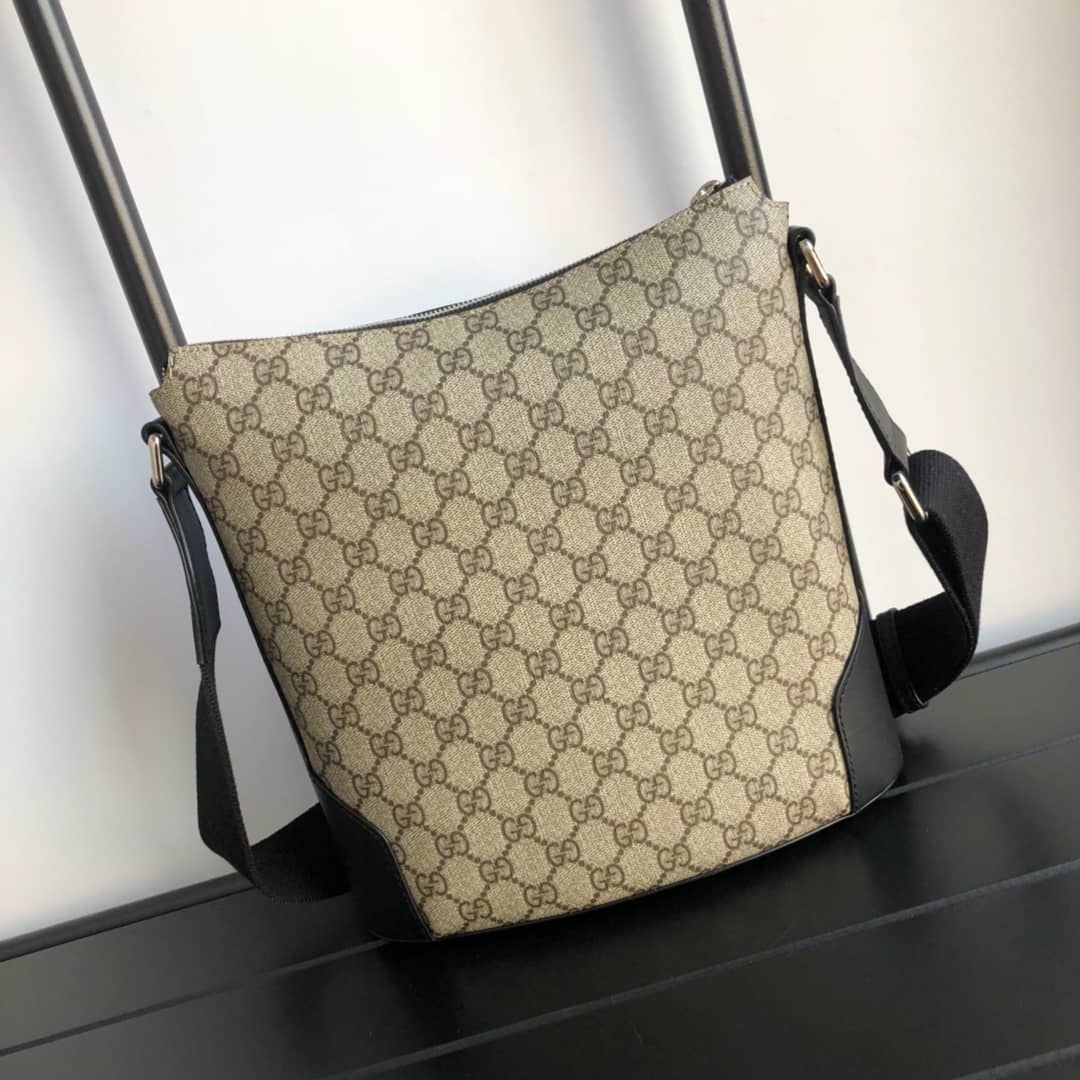 Best Replica Gucci Mens Supreme Leather Double G Messenger Bag Replica 406388 - Colareps