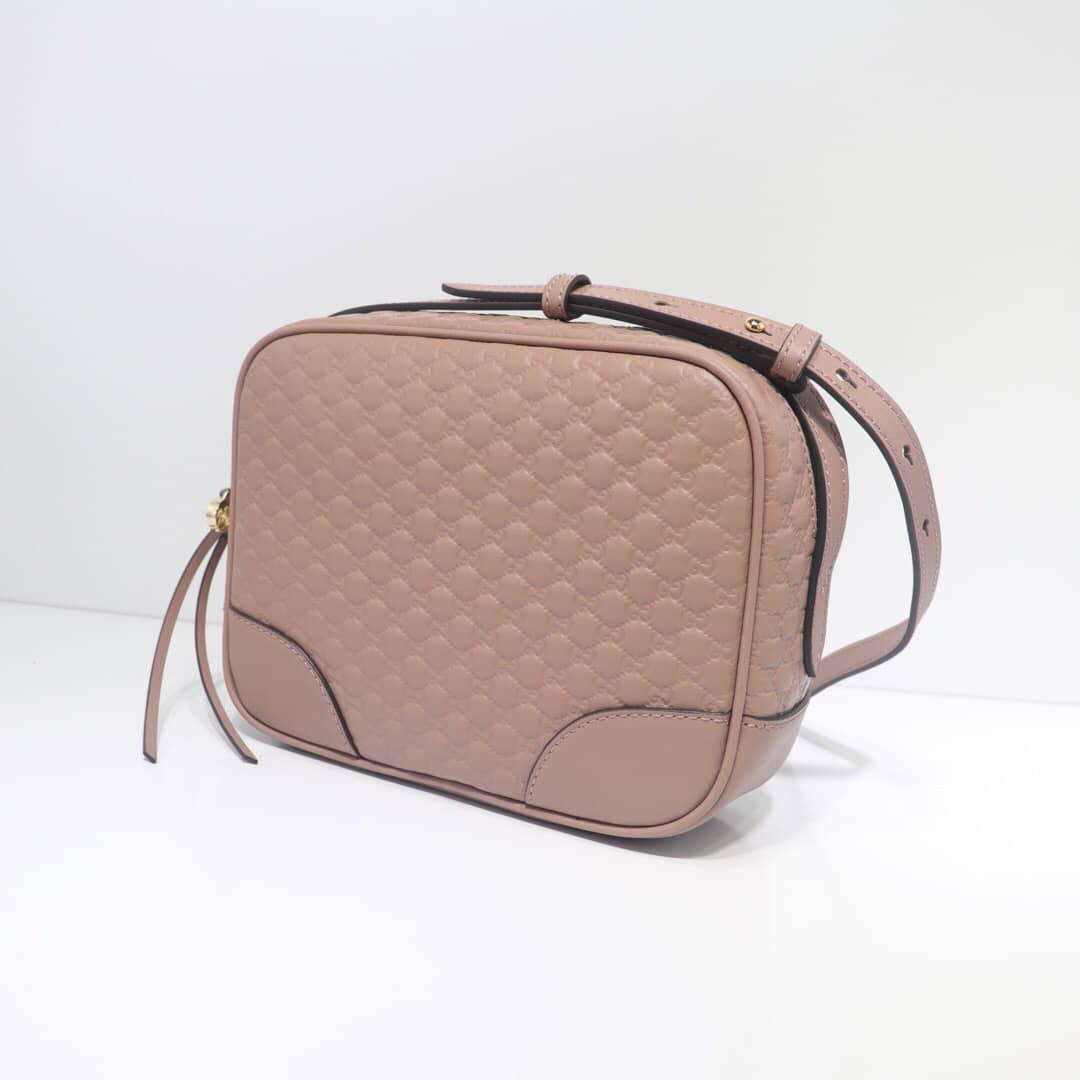 Best Replica Gucci Bree Guccissima GG Leather Canvas Camera Bag Replica Apricot 449413 - Colareps